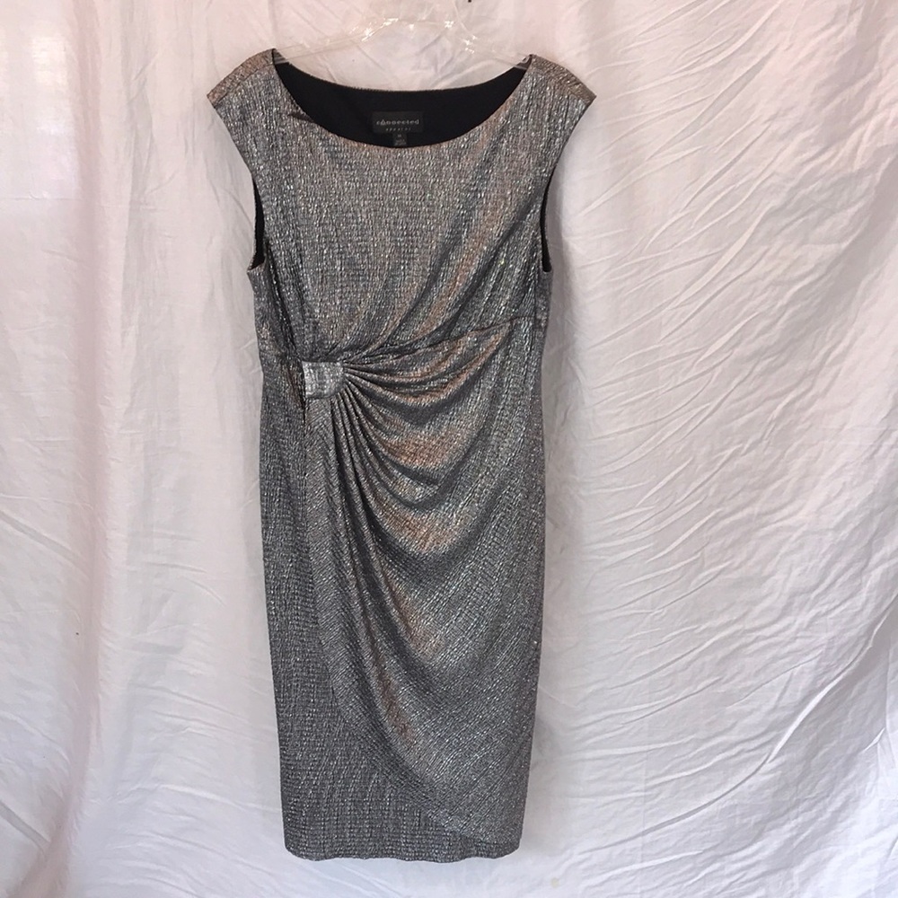 NWOT Connected apparel silver dress